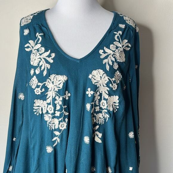 Free People Teal Blue Tennessee Dress - Picture 3 of 10